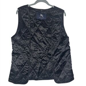 Burberry Black Quilted Jacket Snap-In Liner